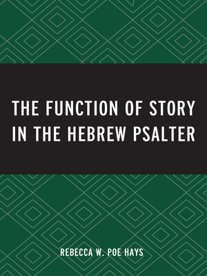 cover image of The Function of Story in the Hebrew Psalter